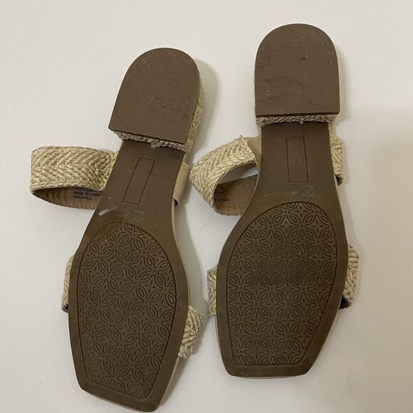 Joie Cherish Rattan wicker woven tan slip on sandals size 8 - Picture 5 of 6